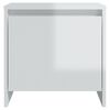 vidaXL Bedside Cabinets 2 pcs High Gloss White 45x34x44.5 cm Engineered Wood