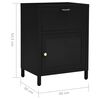vidaXL Nightstands 2 pcs Black 40x30x54.5 cm Steel and Glass