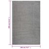 vidaXL Shaggy Rug High Pile Grey 200x290 cm