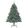 vidaXL Artificial Christmas Tree with 300 LEDs with Stand Green 210 cm