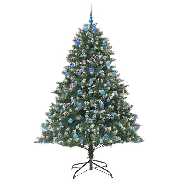 vidaXL Artificial Christmas Tree with 300 LEDs with Stand Green 210 cm