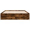 vidaXL Bed Frame without Mattress Smoked Oak 160x200 cm