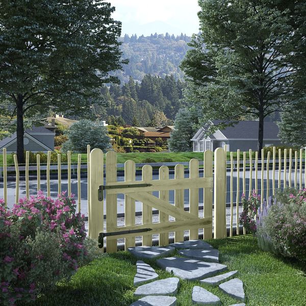 vidaXL Garden Gate Impregnated Pinewood 100x80 cm