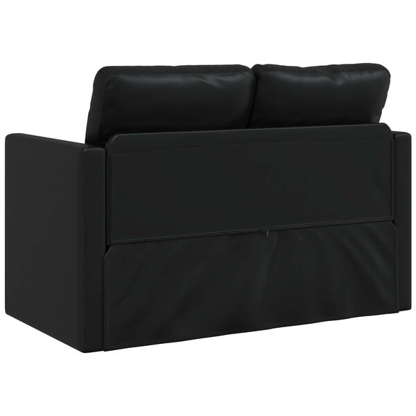 vidaXL Folding Sofa Bed Black 112 x 60 x 55 cm PVC