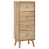 vidaXL Chest of Drawers 40x30x100 cm Solid Wood Teak