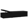 vidaXL Garden Sunloungers Reclining 3 pcs Black Poly rattan