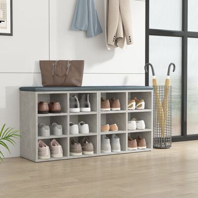 vidaXL Shoe Cabinets 2 pcs Concrete Grey 52.5x30x50 cm