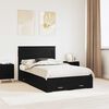 vidaXL Bed Frame with Headboard Black Oak 135 x 190 cm Engineered Wood