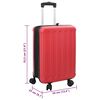 vidaXL Suitcase Folding with Lock Red 34 x 23 x 55.5 cm ABS Plastic