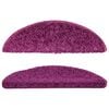 vidaXL Stair Mats 10 pcs 56x17x3 cm Violet Half Round