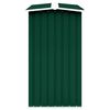 vidaXL Garden Log Storage Shed Galvanised Steel 330x92x153 cm Green