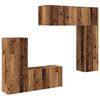 vidaXL TV Wall Unit Wall-mounted 5 pcs Old Wood Engineered Wood