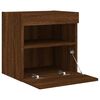 vidaXL TV Wall Cabinets with LED Lights 2 pcs Brown Oak 40x30x40 cm