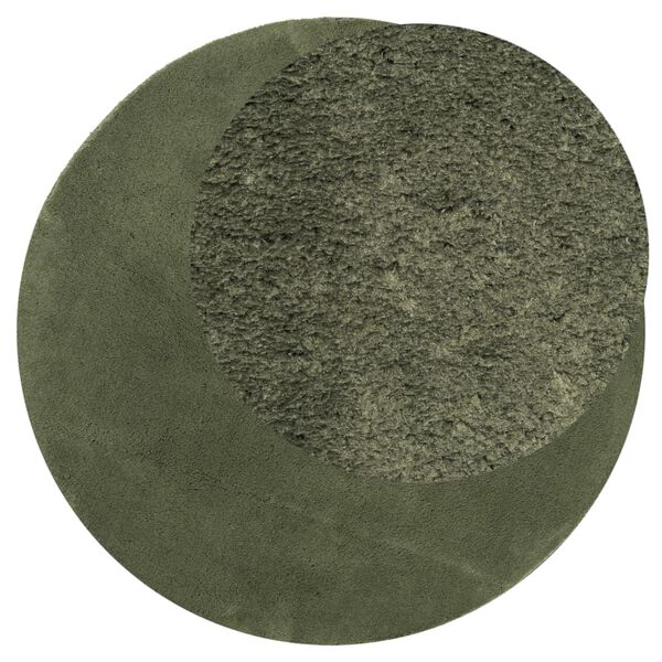 vidaXL Rug HUARTE Short Pile Soft and Washable Forest Green &Oslash; 80 cm