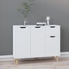 vidaXL Sideboard High Gloss White 90x30x72 cm Engineered Wood
