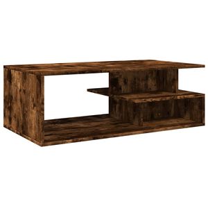 vidaXL Coffee Table Smoked Oak 102x55x35 cm Engineered Wood