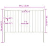 vidaXL Fence Panel with Posts Powder-coated Steel 1.7x1 m White