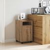 vidaXL Cabinet with Wheels Artisan Oak 33x38x60 cm Engineered Wood