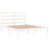 vidaXL Bed Frame without Mattress White 120x190 cm Small Double Solid Wood