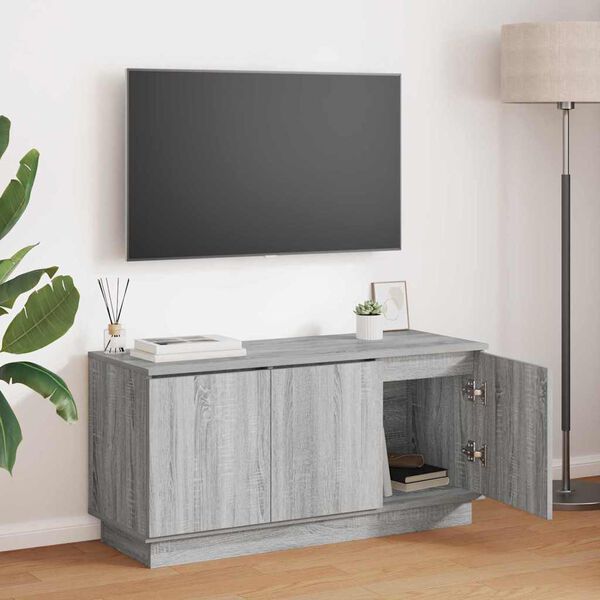 vidaXL TV Cabinet Grey Sonoma 100 x 38 x 49 cm Engineered Wood