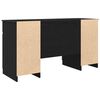 vidaXL Desk with Drawer Black oak 140 x 49 x 76 cm Engineered wood