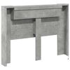 vidaXL Headboard Cabinet with LED Concrete 140 x 16.5 x 103.5 cm