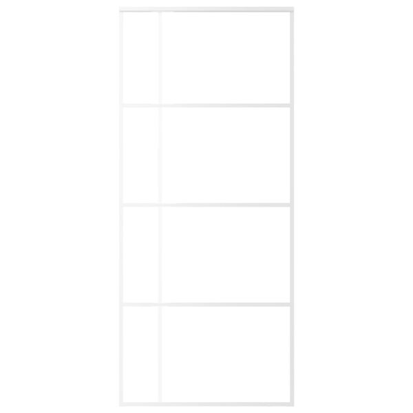 vidaXL Sliding Door Frosted ESG Glass and Aluminium 90x205 cm White