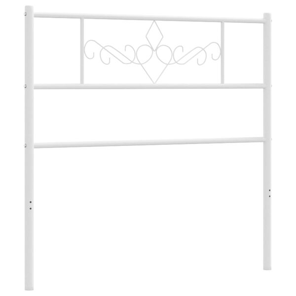 vidaXL Metal Replace Headboard White 100 cm