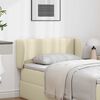 vidaXL Headboard Ear Cream PVC