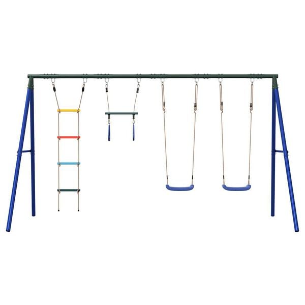 vidaXL Outdoor Swing Set with Swings. Trapeze. Ladder