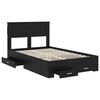 vidaXL Bed Frame with Headboard Black Oak 135 x 190 cm Engineered Wood