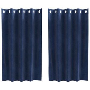 vidaXL Blackout Curtains 2 pcs Dark Blue 140 x 140 cm Velvet
