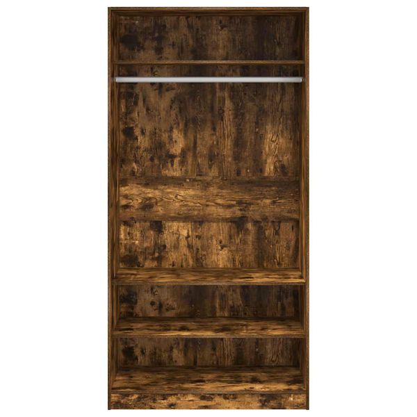 vidaXL Wardrobe Smoked Oak 100x50x200 cm Engineered Wood