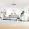 vidaXL Sofa Set Light grey Velvet