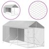 vidaXL Outdoor Dog Kennel with Roof Silver 2x6x2.5 m Galvanised Steel