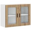 vidaXL Kitchen Wall Cabinet with Glass Door "Porto" Artisan Oak