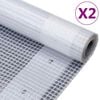 vidaXL Leno Tarpaulins 2 pcs 260 g/m&sup2; 4x4 m White