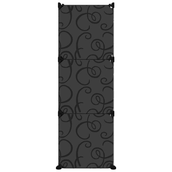 vidaXL Shoe Rack Black 84.5x31x93.5 cm PP