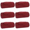 vidaXL Throw Blankets 6 pcs Bordeaux Red 270 x 240 cm 5.08 kg Fleece