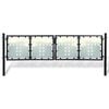 vidaXL Black Single Door Fence Gate 300x75 cm