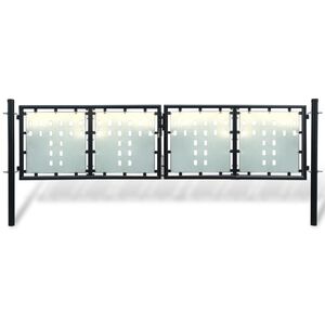 vidaXL Black Single Door Fence Gate 300x75 cm