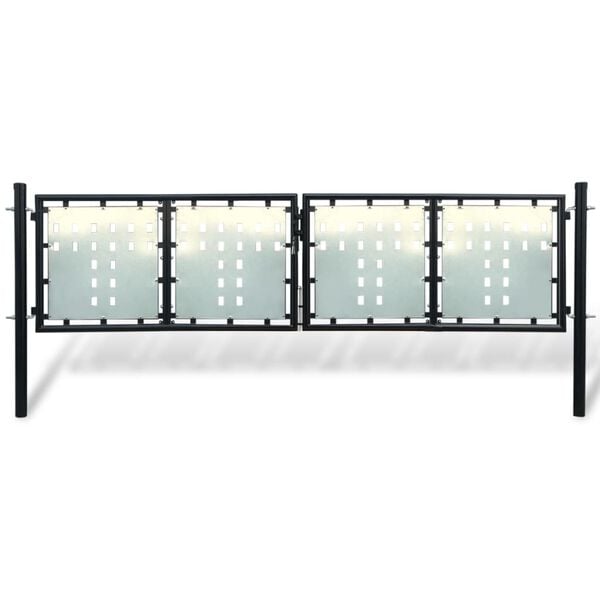 vidaXL Black Single Door Fence Gate 300x75 cm