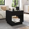 vidaXL Coffee Table with Infinity LED Black 50x50x50 cm
