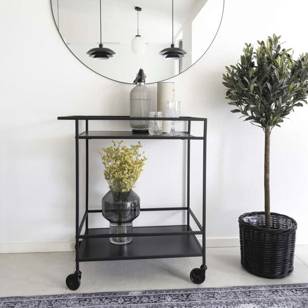 House Nordic Bar Trolley Avery 68x40x59 cm Black