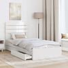 vidaXL Storage Bed with Headboard White 75 x 190 cm Engineered Wood