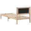 vidaXL Bed Frame with Headboard Black 80 x 190 cm Solid Pine Wood