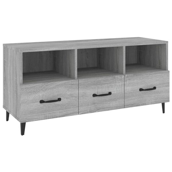 vidaXL TV Cabinet Grey Sonoma 102x35x50 cm Engineered Wood