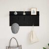 vidaXL Wall-Mounted Coat Rack with Shelf Black Oak 80 x 40 x 12 cm