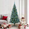 vidaXL Artificial Pre-lit Christmas Tree Green 180 cm PVC and Metal