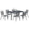 vidaXL Garden Dining Set 7 pcs Anthracite Powder-coated Steel